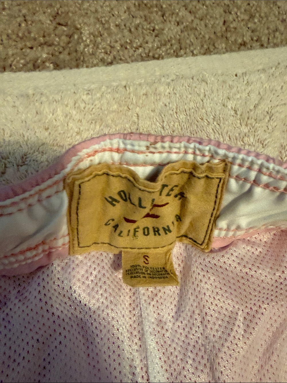Hollister Light Pink Cargo Swim Trunks - Picture 3 of 4